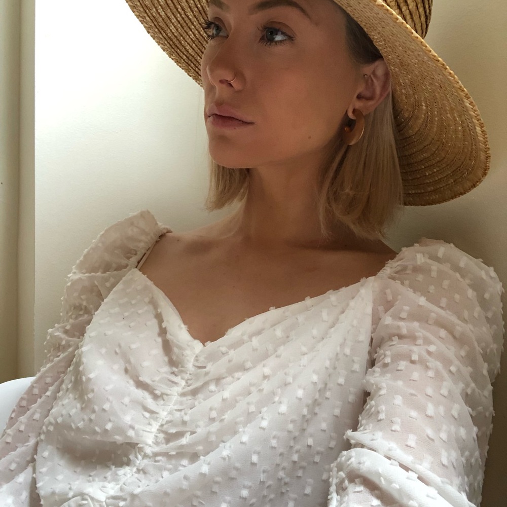 RENVY square neck blouse